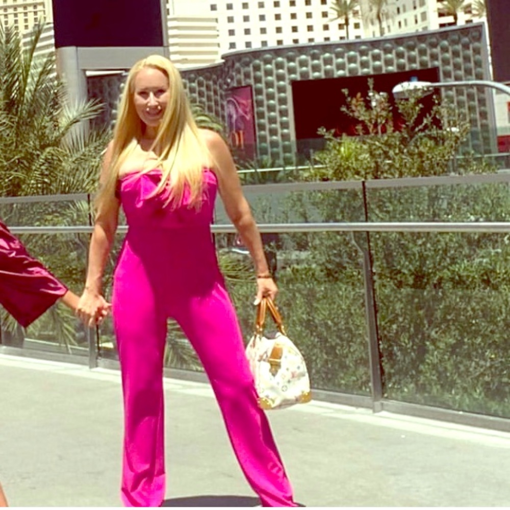 Barbie pink jumpsuit from Neiman Marcus